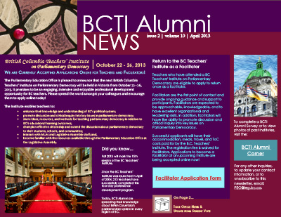 BCTI Alumni News - ​April 2013