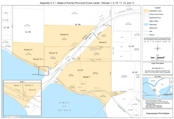 Appendix C-1-1: Detail of Former Provincial Crown Lands<BR>Parcels 1, 2, 10, 11, 12 and 13