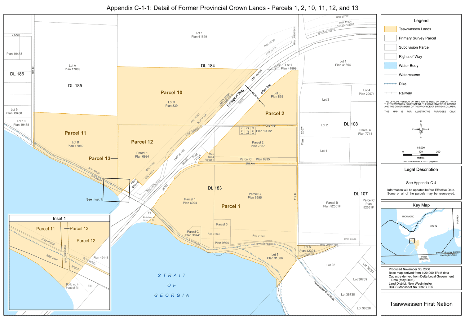 Appendix C-1-1: Detail of Former Provincial Crown Lands - Parcels 1, 2, 10, 11, 12, and 13