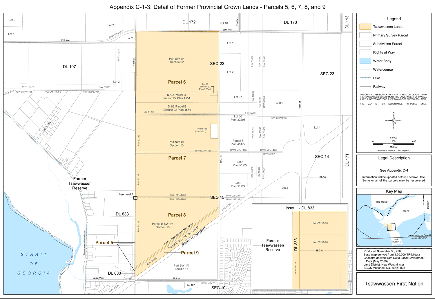 Appendix C-1-3: Detail of Former Provincial Crown Lands - Parcels 5, 6, 7, 8, and 9
