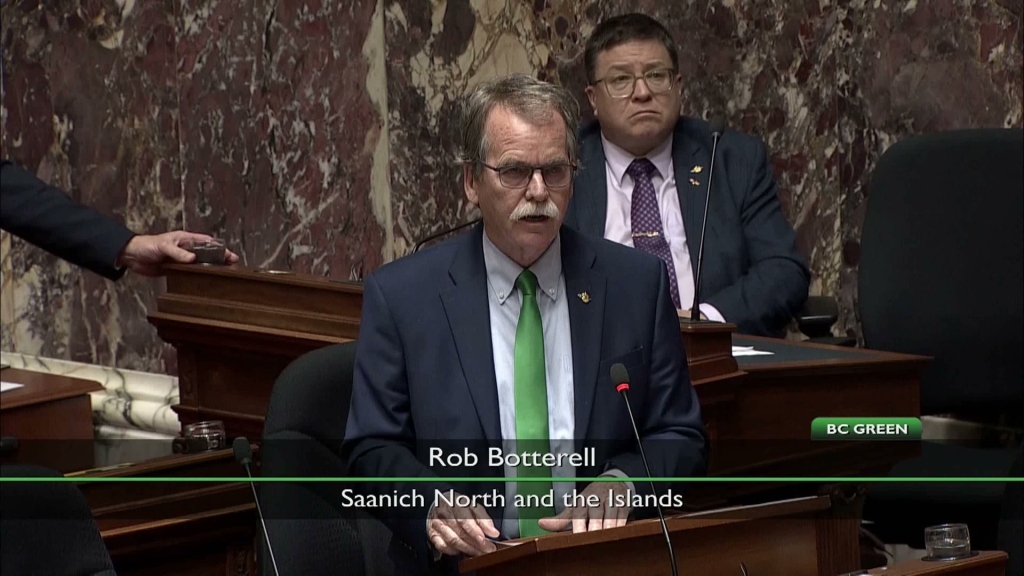 MLA Rob Botterell questions government and presents alternative positions.